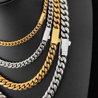 6mm 8mm 10mm 12mm Hip Hop Cuban Link Chain Necklace Fashion Jewelry Stainless Steel Chain For Men Gift Free Laser Name