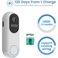Tuya Smart Video Doorbell 2.4GHz 5GHz WIFI Waterproof Night Vision Home Security 1080P FHD Camera Digital Visual Intercom