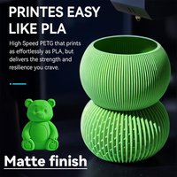 JAYO HS Matte PETG/HS Matte PLA 3D Filament 1.75mm 30mm/s - 600mm/s Print Range High Flow Speedy PETG 3D Printer Filament