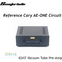 STR11A Reference Cary AE-ONE Circuit 6SN7 Vacuum Tube Remote Control Audio Preamplifier With 4-Way Inputs & 2-Way RCA Output