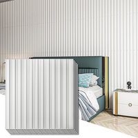 KUUJOJO Slatwall Panel,3D Fluted Texture Panel , Wall Decoration,PVC Fluted Texture Covered Living Room Bedroom Decoration