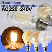 3pcs Retro Led Light Bulb E27 B22 E14 C35 A60 ST64 AC220-240V Edison Filament Bulb Vintage Warm Glass Lamp Lighting Indoor Light
