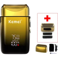 Kemei KM-TX10 rasoir électrique cheveux Rechargeable barbe feuille rasoir pour hommes tête chauve rasage pour hommes Machine tondeuses à cheveux pour hommes