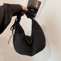 Fashionable Nylon Pleated Shoulder Bag Portable Drawstring Crossbody Bag Underarm Bag INS Korean Style Hand Bag Outdoor