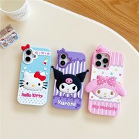 Kuromi Hello Kitty My Melody for iPhone 13 16 Plus 11 15 Pro Max 17 14 Cute Protective Cover Shockproof Phone Case Accessories