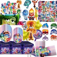 Inside Out Party Decorations Set Plates Napkins Balloons for Kids Birthday Baby Shower Party Supplies
