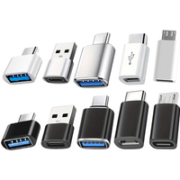 10Pcs USB C Male to USB Female Adapter Type-C OTG Converter Dongle for Android Phone Laptop Power Bank Charging Data Sync