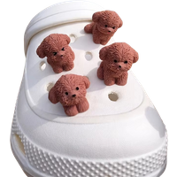 New Adorable DogShoe Accessory Set Featuring Removable ABS Components 3D Puppy Designs Perfect for DIY Garden Shoes