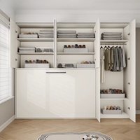 Invisible , wall bed, wardrobe integrated 1.35 meters rollover folding , up and down turning bed, Murphy , turning