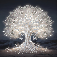 Glowing Crystal Tree of Life 5D DIY Full Drill Diamond Painting Kit Diamond Sticker Handmade Art for Home Wall Decor