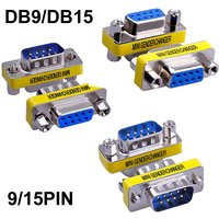 MINI DB9/DB15 9/15Pin Female/Female/Male Gender Changer VGA Plug connector Adapter D-Sub RS232 Serial Plug Connector