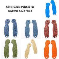 7 Colors G10 Material Fold Knife Handle Grip Patches Scales for Spyderco Para3 C223 Paramilitary 3 Spider Web DIY Accessories