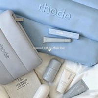 Spring Limited Edition RHO Lip Gloss Phone Case For iPhone 17 16 15 ProMax Blue Makeup Bubble Bag Sports Headband Glazing Milk