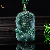 Natural Jadeite Dragon Pendant in Thick Style Meticulously Carved Exquisite Craftsmanship Luxury Fashion Gift for Men and Women