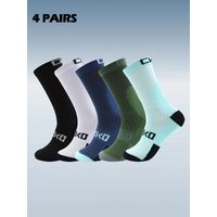 AliExpress NONE 4 Pairs Athletic Performance Cycling Socks for Men & Women, Suitable for Cycling, Running, Hiking Sport, Gym,Tennis, Golf, Worki