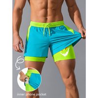 Men'S Breathable Quick-Dry Sports Shorts Featuring A Drawstring Waist and Pockets, Lightweight and Comfortable