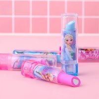 Disney Frozen Lipstick Eraser Cute Cartoon Pencil Eraser Kawaii Kids Stationery School Supplies for Girls