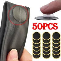 Pre-Glued Bike Tire Patches - Glue-Free Quick Repair Kit for All Bicycle Tyres Tubeless Durable Self-Adhesive Easy to Use