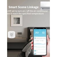 for Tuya ZigBee / WIFI Temperature Humidity Sensor LED Screen Smart Home Linkage Thermo-hygrome Google Home Alexa Voice Control