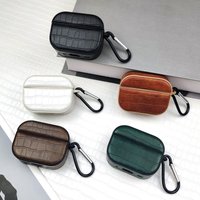 Bulging crocodile pattern PU leather Hook Case For Apple Airpods 1 2 3 4 Pro3 2 Wireless Bluetooth Earphone Anti Scratch Cover