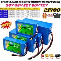 25AH Battery Pack 48V 52V 60V 72V 21700 Lithium Battery Pack 1500W-2800W High Power BMS Applicable To Motorcycle/Trikes/Bicycle