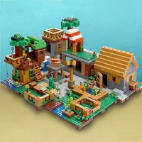 Luxury 6-in-1 large country stacking building with tree house|advanced design|birthday gift assembling building block toys ToS