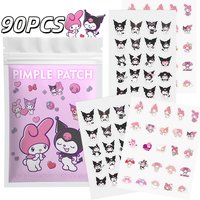 90PCS Kuromi and Melody Cartoon Acne Patch offers a light, breathable and comfortable covering effect