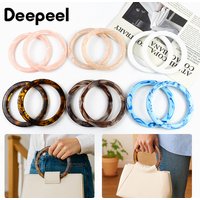 1/2/4Pcs Resin Round Bags Handle Plastic Amber O Rings for Purse Handbag Handles DIY Handmade Craft Woven Bag Accessories