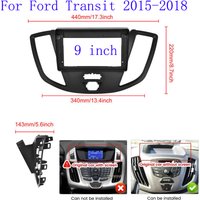 9 Inch Car Frame Fascia Adapter Canbus Box Decoder Android Radio Dash Fitting Panel Kit For Ford Transit 2015-2018