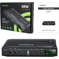 New EU plug 36W DC1036L UPS Uninterruptible Power Supply 5V-24V Output 18650 Replaceable Battery for Router NAS Modem & Network