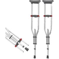 Aluminum Alloy Detachable Foldable Underarm Crutches Armpit Crutch Elderly Disabled Walking Stick Mobility Aid Walking Crutches