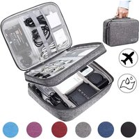 Multifunctional Digital Bag Handbag Electronic Digital Accessories Storage Bag For Data Cable Headphones Hard Drive Power Supply