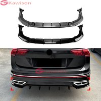 For VW Tiguan MK2 2017-2023 Rline Car Tail Fixed Wind Rear bumper Diffuser Decoration Accessories