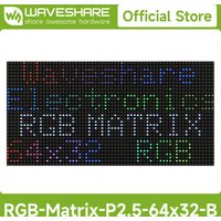 Waveshare RGB Full-color LED Matrix Panel, 2.5mm Pitch, 64 Ć 32 Pixels, Adjustable Brightness, Standard Version / GOB Version