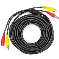 20m 15m 10m 5m 12V DC Power RCA AV Video Extension Cable for Car Truck Bus Parking Home Security Surveillance CCTV Camera Cable