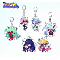 Anime Panty & Stocking with Garterbelt Figure Acrylic 6CM High Transparency Double-Sided Printed Acrylic keychain Bag charm Gift