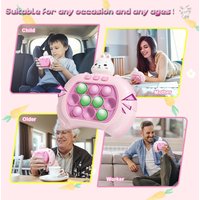 Electronic Quick Push Bubble Game Handle Toys Pop Up Light Fidget Fun Puzzle Anti-Stress Game Machine Toy Gifts For Kids Adults