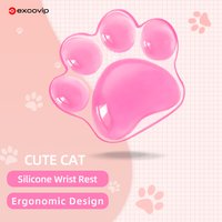 EXCO – repose-poignet ergonomique en Silicone pour souris, coussin de main patte de chat, doux pour ordinateur de bureau, ordinateur portable, jeu, soulagement de la douleur