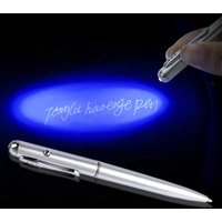 Creative UV Light Invisible Ink Pen 2-in-1 Ballpoint Pen Magic Drawing Pen Money Checker Detector School Student Stationery Gift