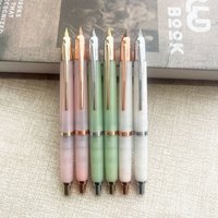 JINHAO 20 Press Retractable Fountain Pen Pink Gold Clip Resin EF F Nib with A1 Converter School Supply Gift PK 10 Office