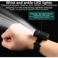 USB Rechargeable Wrist Band Torch Wrist And Ankle Light Flashlight Bike Helmet Light Torch Portable for Night Cycling Running