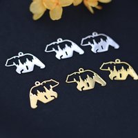 3pcs Cartoon Cute Animal Bear Charms Pendants DIY Jewelry For Necklace Bracelet Making Accessories