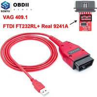 VAG 409.1 KKL 409 FTDI FT232RL Real 9241A K-Line OBD 2 OBD2 Auto-Diagnosewerkzeug-Schnittstellenkabel für VW/Audi/Skoda/Seat