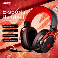 Acer Genuine Ohr752 Head-Mounted Wireless Bluetooth Headset for Gaming with High-Definition Microphone, Classy Chip, Surround Sound Effect, Large Diaphragm, Full-Coverage Earcups, Soft and Comfortable