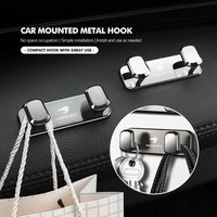 Metal Double Hook Car Seat Back Hanger For Keys Bags For Toyota 86 Harrier Vellfire Alphard Camry Avensis