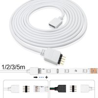 4Pin LED Connector Extension Cable Cord Wire RGB 5050 3528 LED Strip Lighting Connector wire for 5050 3528 RGB LED Strip Light
