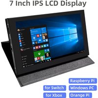 7 Inch IPS Touch Screen HDMI-compatible 1024*600 LCD for Raspberry Pi Windows PC Display with Holder Case Portable Monitor