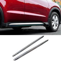 For Honda HRV HR-V Vezel 2014-2018 Exterior ABS Chrome Side Skirt Door Lining Body Moulding Cover Trims Decoration