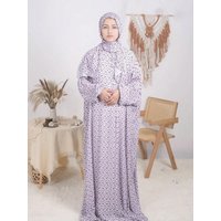 Print Floral Kaftan Dress - Long Sleeve, Layered Hem Maxi Abaya for Women, Machine Washable