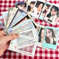 10/30/50pcs 3inch Photo Frame Paper Stickers with Protective Sleeves for Scrapbooking Kpop Idol Photocard Decor Stationery